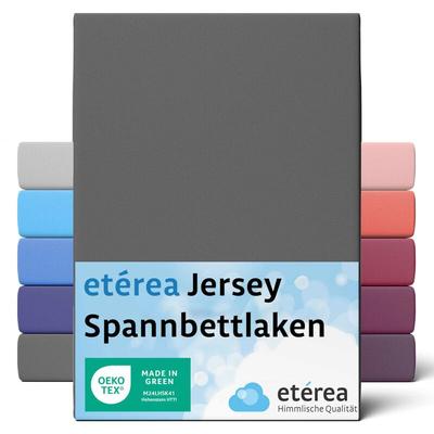 Comfort Jersey Spannbettlaken Anthrazit 100x200 cm - 120x200 cm - Anthrazit - Etérea