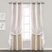 Lush Decor Star Sheer Insulated Grommet Blackout Window Curtain Panel Pair