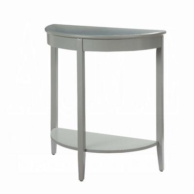 Console Table with Shelf in Gray Finish