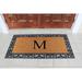 A1HC Rubber and Coir Paisley Border Heavy Duty Non-Slip Durable Double Door Monogrammed Doormat 30"X60"