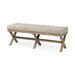 Solis Black & Cream Upholstered Patterned Seat Accent Bench