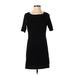 Old Navy Casual Dress - Sheath Crew Neck Short Sleeve: Black Print Dresses - Women's Size Small Petite