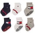 Tommy Hilfiger Unisex Baby Flag Sock 6 Pack Ecom, white grey navy, 23