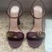 Gucci Shoes | Gucci Marmont Dark Red Wine Block Heel Sandal | Color: Red | Size: 7.5