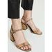 Free People Shoes | Nib Free People Liv Block Heel Sandals Tan Snake | Color: Brown/Tan | Size: 7