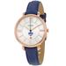 Women's Fossil Navy SMU Mustangs Jacqueline Leather Watch