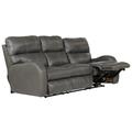 Hokku Designs Gunnell 83" Top Grain Italian Leather Match Power Reclining Sofa w/ Adjustable Headrest Leather Match in Gray | Wayfair