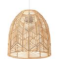 Privatefloor - Lampe de plafond en rotin - Suspension de stile Boho Bali- Bu Bois naturel clair