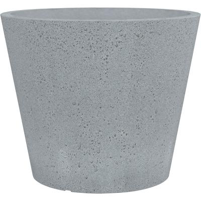 C-Cone 30, Pflanzgefäß/Blumentopf/Pflanzkübel, rund, Farbe: Stony Grey, hergestellt mit recyceltem