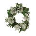 A&B Home White and Green Artificial Magnolia and Eucalyptus Wreath (Set of 2)