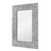 A&B Home Black and White Rectangular Capiz Framed Mirror with Beveled Glass