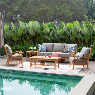 Cambridge Casual Lowell 5-piece Teak Wood Outdoor Conversation Set