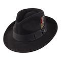 Jaxon & James Crushable C-Crown Wool Felt Fedora - Black M