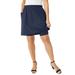 Plus Size Women's Everyday Stretch Cotton Skort by Jessica London in Navy (Size 2X)