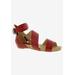 Wide Width Women's Nambi Sandal by Bellini in Red Smooth (Size 7 1/2 W)