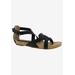 Wide Width Women's Nobu Sandal by Bellini in Black Pebbled (Size 7 1/2 W)