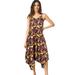 Plus Size Women's Printed Hanky Hem Dress by ellos in Multi Tropical Print (Size 20)