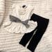 Ralph Lauren Matching Sets | Final Price Ralph Lauren Cream & Black Outfit Size 24 Months | Color: Black/Cream | Size: 24mb