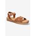 Extra Wide Width Women's Car-Italy Sandal by Bella Vita in Tan Suede Leather (Size 7 WW)