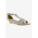 Wide Width Women's Laaris T-Strap Sandal by Bellini in Natural Microsuede (Size 9 W)