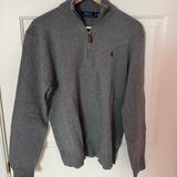 Polo By Ralph Lauren Sweaters | Gray Vintage Polo Ralph Lauren 1/4 Zip Mock Neck Sweater | Color: Gray | Size: M