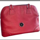 Dooney & Bourke Bags | Dooney & Bourke Bag Bowler Red Pebble Grain Leather Tote | Color: Red | Size: Os