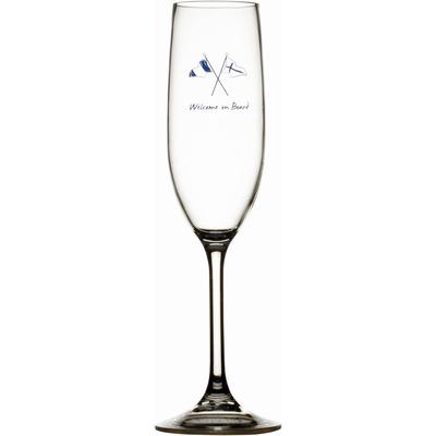 Welcome On Board Non-Slip Champagne Glass-Set of 6...