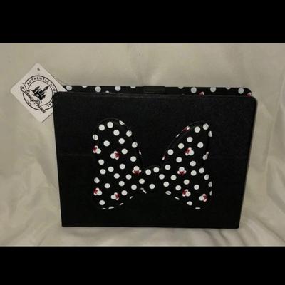 Disney Tablets & Accessories | Disney Parks Minnie Icon Bow Tablet Case. | Color: Black/Silver | Size: 10”X7.5”X5