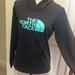 The North Face Tops | Host Pick 3x’s North Face Sz Sm Petite Hoodie Dark Gray W/Teal Logos Euc!! | Color: Gray | Size: Sp