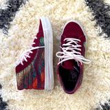 Vans Shoes | Burgundy Italian Weave Sk8hi Vans | Color: White/Silver | Size: 6