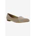 Wide Width Women's Flora Flat by Bellini in Nude Combo (Size 12 W)