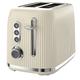 Breville Bold Vanilla Cream 2-Slice Toaster with High-Lift and Wide Slots | Cream and Silver Chrome [VTR003]