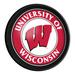 Wisconsin Badgers Logo 18'' Round Slimline Illuminated Wall Sign