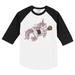 Toddler Tiny Turnip White/Black Chicago White Sox Unicorn Raglan 3/4 Sleeve T-Shirt