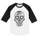 Infant Tiny Turnip White/Black Chicago White Sox Sugar Skull Raglan 3/4 Sleeve T-Shirt