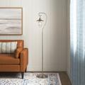 Sand & Stable™ Woodsmead 63.5" Arched Floor Lamp Glass/Metal in Gray | 63.5 H x 13 W x 11 D in | Wayfair 126BDA14D52F49C3BBD59EA81E68940B