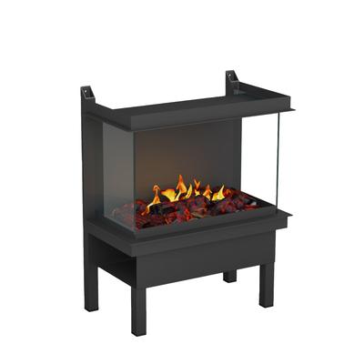muenkel design wall fire electronic PRO FLR 860 [Opti-myst Elektrokamineinsatz Wandeinbau]: Glas halbhoch, umlaufend - mit Dekoholz - Ohne Heizung - Tank