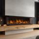 muenkel design wall fire electronic PRO FLR 1160 [Opti-myst Elektrokamineinsatz Wandeinbau]: Glasscheibe links + rechts - mit Dekoholz - Ohne Heizung - Wasserleitung