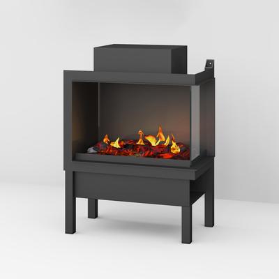 muenkel design wall fire electronic PRO FR 800 [Opti-myst Elektrokamineinsatz Wandeinbau]: Glasscheibe rechts - mit Dekoholz - Mit Heizung - Wasserleitung