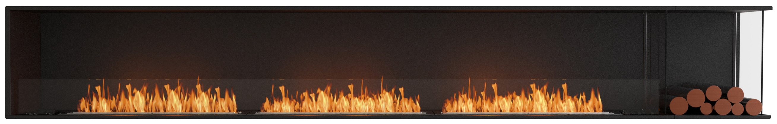 EcoSmart Flex - Front + rechts offen [Ethanol Einbau Gehäuse]: Flex140 - Holzbox rechtsseitig