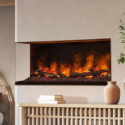 muenkel design wall fire electronic PRO FL 1100 [Opti-myst Elektrokamineinsatz Wandeinbau]: Glas halbhoch, umlaufend - o