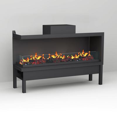 muenkel design wall fire electronic PRO FL 1610 [Opti-myst Elektrokamineinsatz Wandeinbau]: Glas halbhoch, umlaufend - m