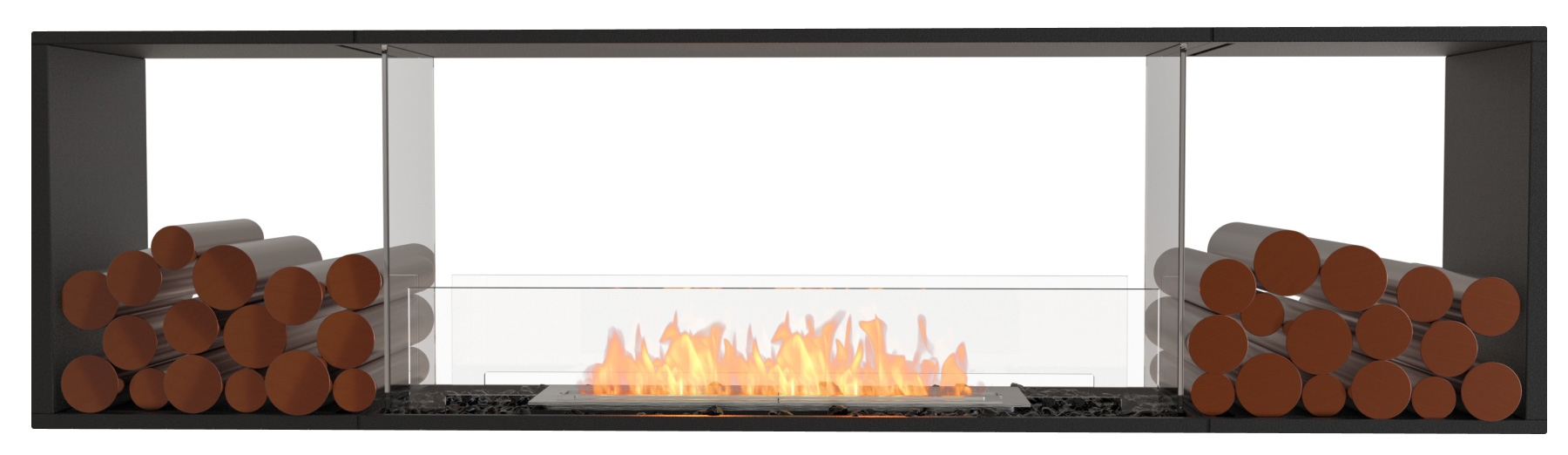 EcoSmart Flex - Raumtrenner - Tunnel [Ethanol Einbau Gehäuse]: Flex78 - Holzbox doppelseitig