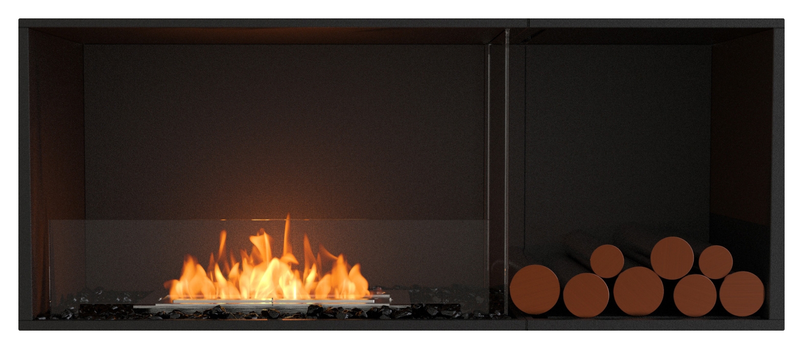 EcoSmart Flex - Frontöffnung [Ethanol Einbau Gehäuse]: Flex50 - Holzbox rechtsseitig Image