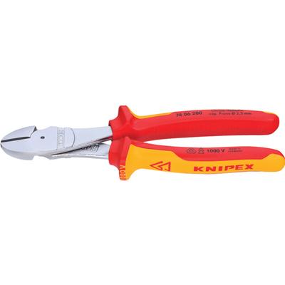 KNIPEX 74 06 180 Kraft-Seitenschneider isol. Mehrko.-Hülle VDE verchromt 180 mm