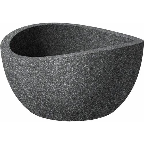 Scheurich - Wave Globe Bowl 40, Pflanzschale/Blumentopf/Pflanzkübel, rund, Farbe: Schwarz-Granit,