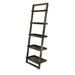 Bailey 5-Tier Leaning Shelf, Black - 25.75 x 14.41 x 74.65 inches