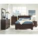 Oatfield Dark Cocoa 5-piece Panel Bedroom Set with 2 Nightstands