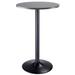 Tarah Pub Table, Black and Slate Gray - 23.62 x 23.62 x 39.76 inches