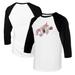 Youth Tiny Turnip White/Black San Francisco Giants Unicorn Raglan 3/4 Sleeve T-Shirt